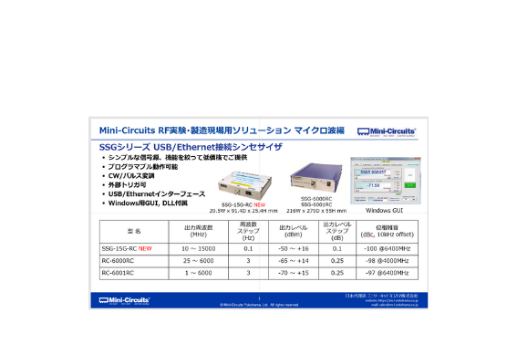 RF実験･製造現場用ソリューション マイクロ波編